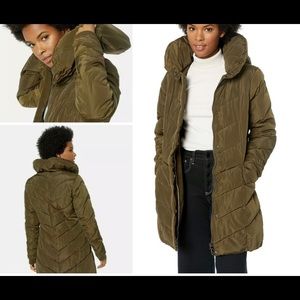 Steve Madden Women's Chevron Quilted Puffer Jacket